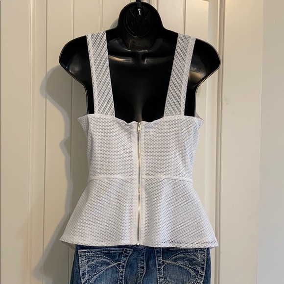 Bebe white mesh top - Picture 4 of 4